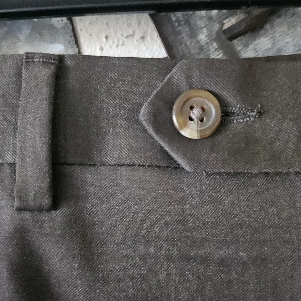 LAUREN Ralph Lauren Mens Green120s & Cashmere WoolOffice Pants Size 42R